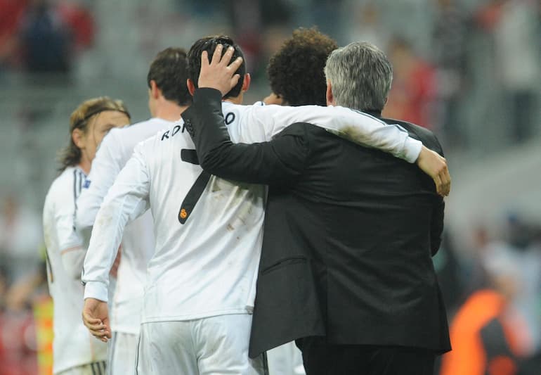 Ancelotti con Cristiano Ronaldo