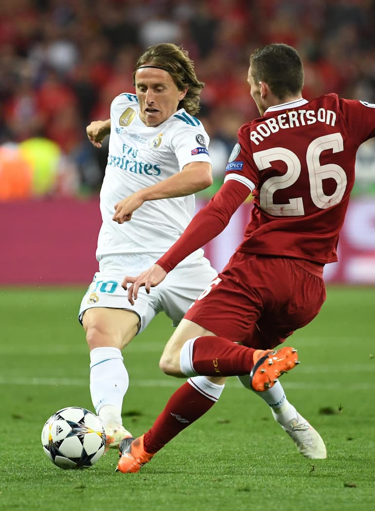 Luka Modric nella finale del 2018 contro il Liverpool