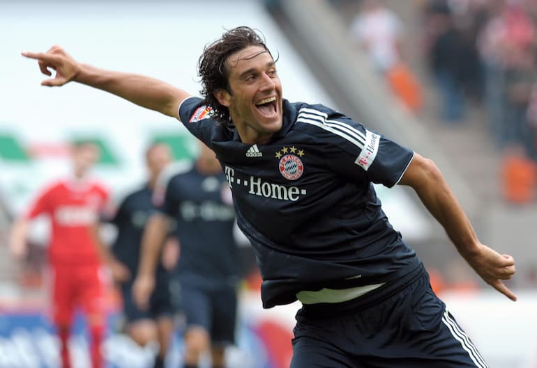 L'esultanza di Luca Toni